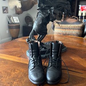 Leather riding boots